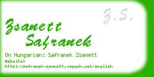 zsanett safranek business card